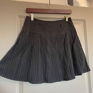 Elegant Charcoal Pinstripe Mini Skirt
